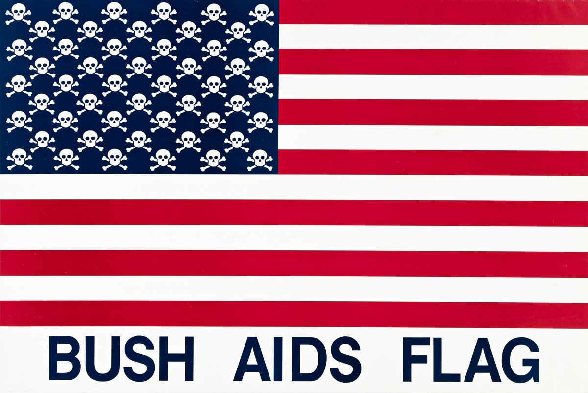 ROBERT BIRCH (DATES UNKNOWN) BUSH AIDS FLAG.